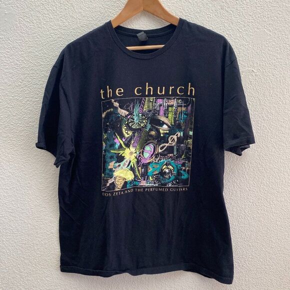 Gildan Other - The Church Eros Zeta And The Perfumed Guitars 2024 Tour T-Shirt XL Black Music